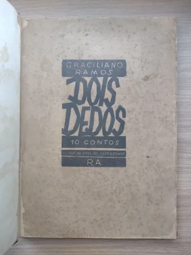 Livro raro Dois Dedos - Graciliano Ramos (autografado)