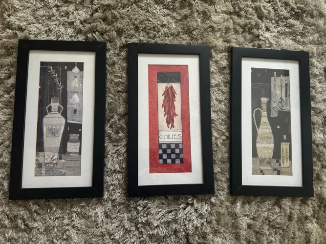 3 quadros decorativos cozinha 