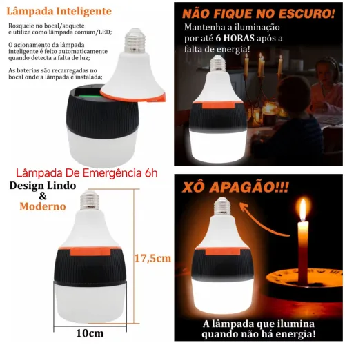 Lâmpada Inteligente 50w 6 horas
