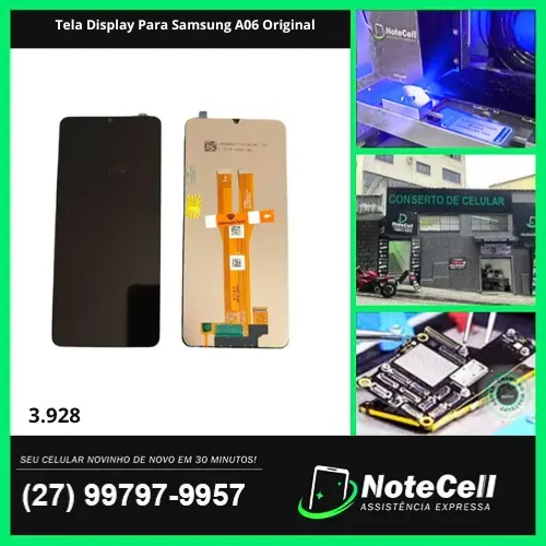 Tela Display Para Samsung A06 Original- Instalação Expressa Em 30 Minutos!
