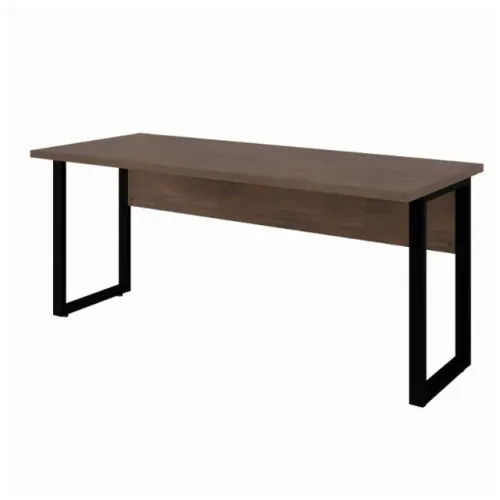 Mesa Escritório Pé Quadro 1,70x0,70 Executiva Marsala Preto Design Moderno 25474