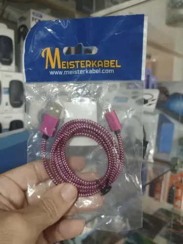 Cabo Usb iPhone Nylon 1 Metro - Rosa