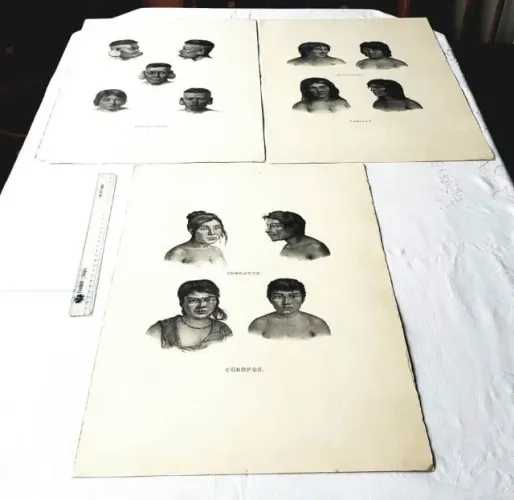 Decoração - Rotogravuras Antigas Para Emoldurar - 3 Peças - Usados
