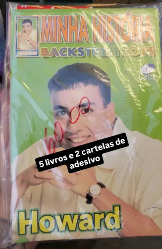 CINCO LIVROS + CARTELAS DE ADESIVOS  BACK STREET BOYS!