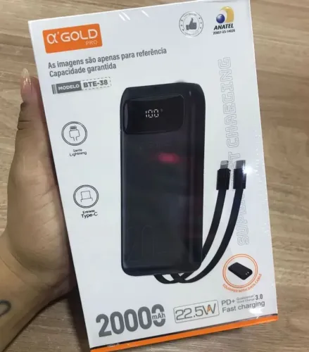 Carregador Portátil Power Bank 10.000 mah e 20000mAh A'GOLD PRO