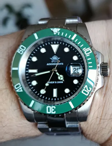 Relógio AddiesDive Submariner Quartz Myiota 2115<br>