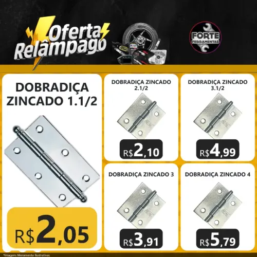 Dobradiça Zincado Silvana