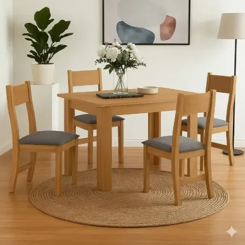 Mesa de Jantar Leticia com Cadeiras Maia Grafite (parcelamos em até 10x sem juros)
