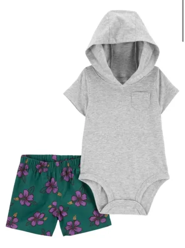 Conjunto Carter's Body e shorts tamanho 9 meses Importado (novo)