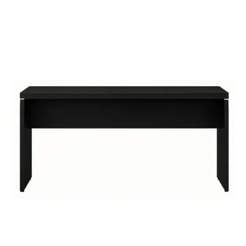 Mesa Escritório 150x60 Preto Estrutura Reforçada Design Moderno Ideal Home Office 26006