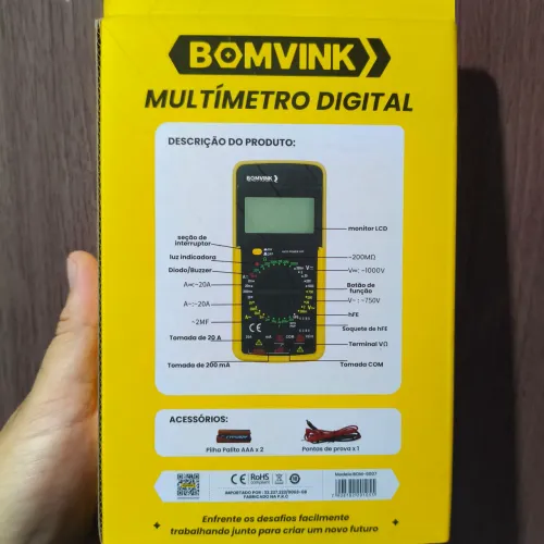 Multímetro Digital Bomvink BOM-6007