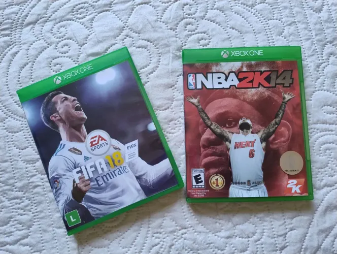 2 jogos xbox fifa 18 e nba 2k14