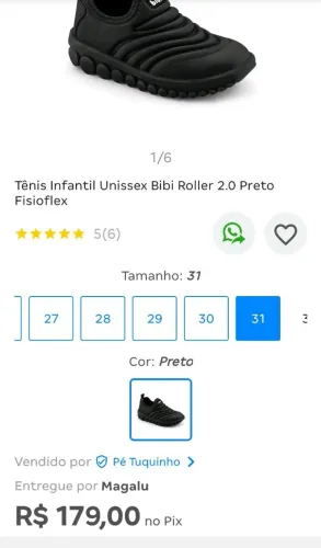 Tênis Infantil Unissex Bibi Roller 2.0 Preto Fisioflex