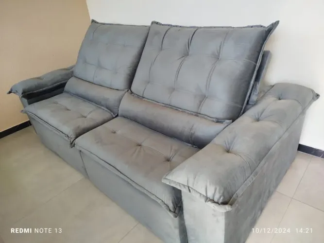 Sofá retratilCinza - Conforto e Estilo! 2,10