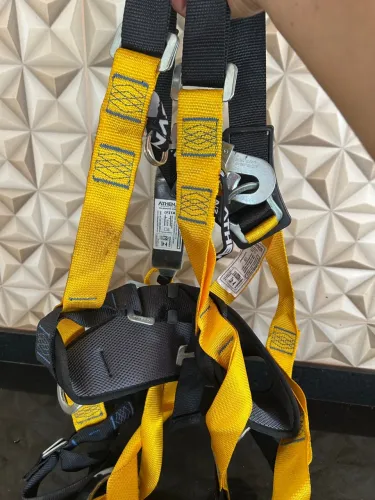 Cinto tipo Paraquedista Abdominal Athenas + Capacete + oculos