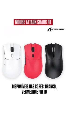 Mouse Gamer Attackshark R1 - 18.000 DPI - Sem Fio