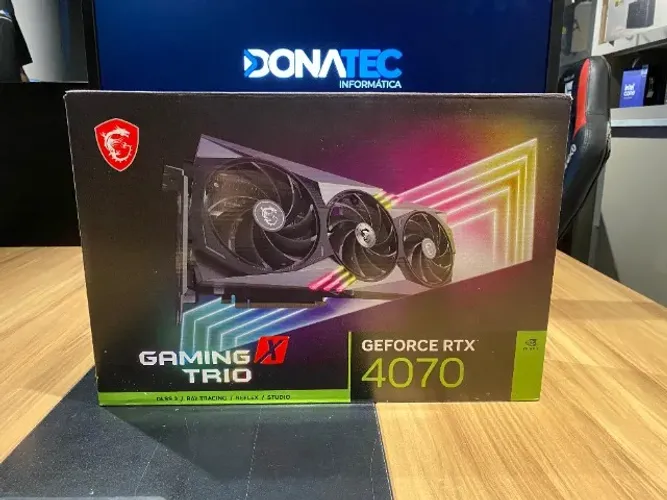 (Loja Física) Placa de Vídeo MSi Nvidia Geforce RTX 4070 Gaming X Trio 12GB GDDR6X