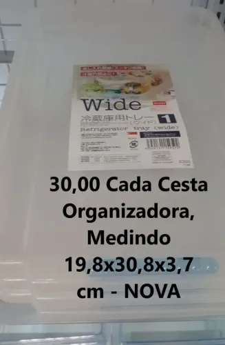 Cesta Organizadora, Medindo 19,8x30,8x3,7 cm - NOVA