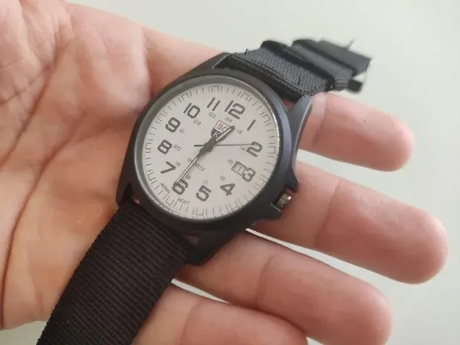 (Novo) Relógio Analógico Soki Masculino Preto Branco