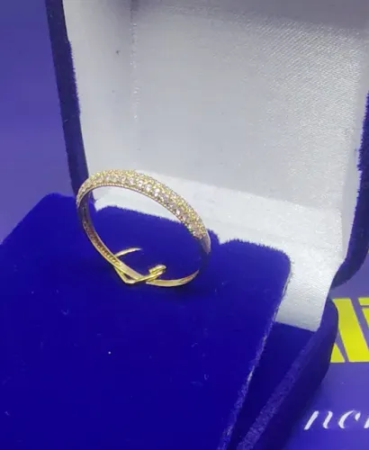 Aparador Diamantes 15 Anos Compromisso Namoro Novado Casamento 0.5 mm Ouro 18 kilates
