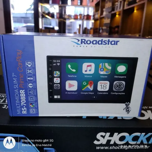 Central Multimídia Roadstar RS-708BR Prime CarPlay 7"