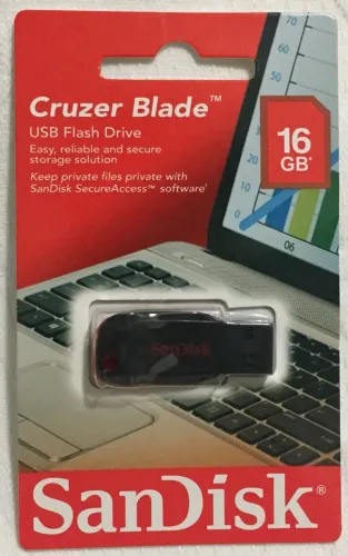 Pendrive Sandisk 16GB Sandisk Produto Original na Embalagem Lacrada