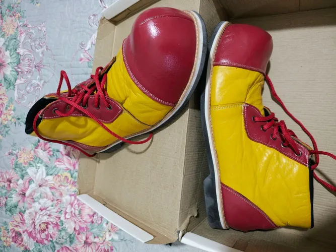 Sapatos de palhaço coloridos - Fran palhaços