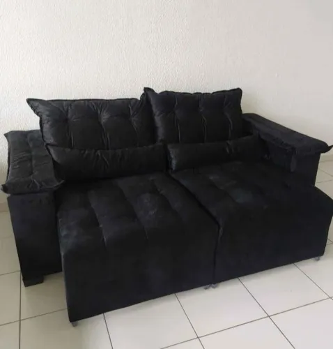 Sofá 2 lugares preto