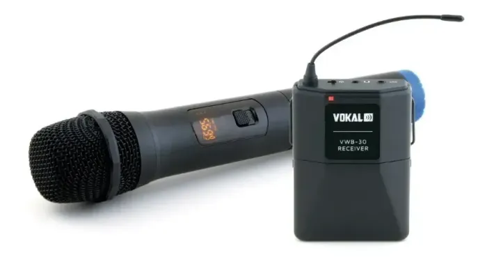 PROMOÇÃO! Microfone Sem Fio 1 Mão Vokal Vwb30 Gravação Externas Camera Cor Preto