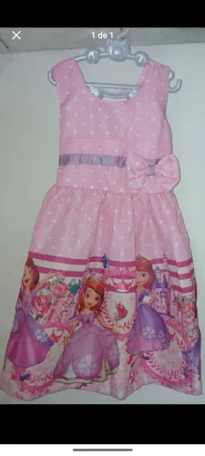 vestido novo princesa sofía veste de 4 a 6 anos Novo 