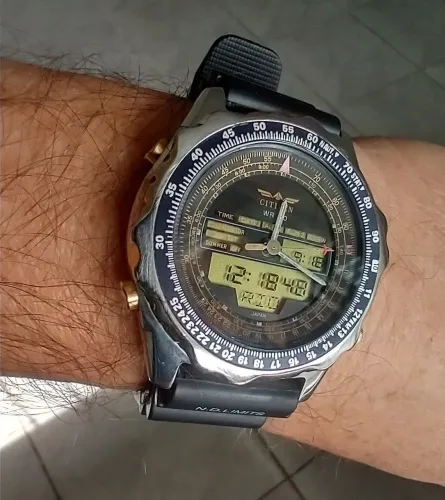 Relógio Citizen New Wingman japan anos 90 raridade estado impecável