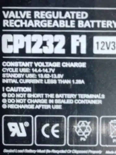 Bateria Recarregável CP1232 F1 12V para nobreaks 