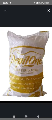 Cera depilatória quente Depilone Camomila e mel 5 KG.