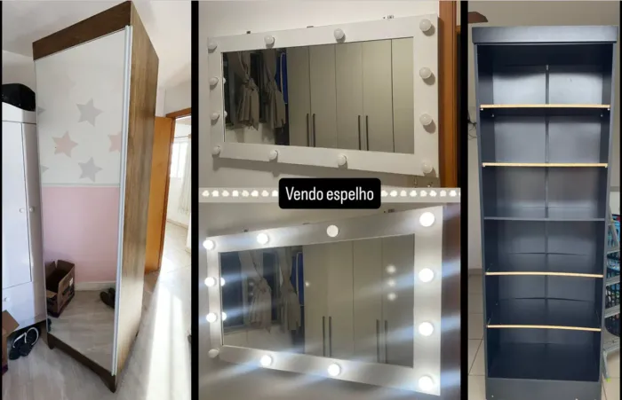 Vendo Sapateiras, Mesa de Centro e Espelho