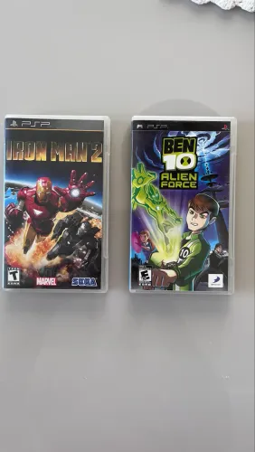 Jogos PSP Originais - Iron Man 2 e Ben 10 Alien Force