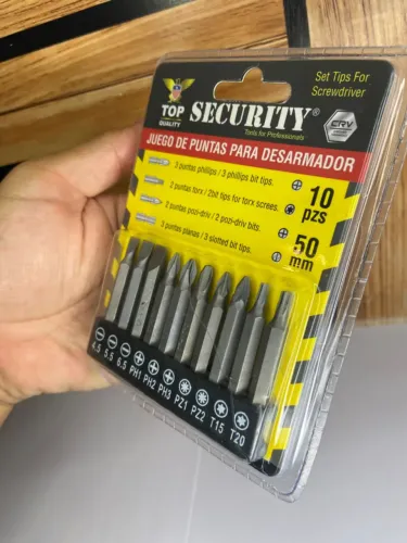 Jogo de bits 10 pçs 50mm - Security Top Quality an2