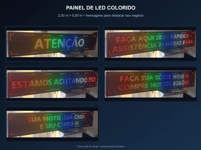 VENDO PAINEL DE LED 2 METROS POR 50 CM