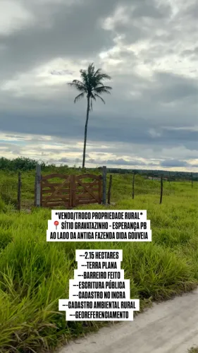 VENDO PROPRIEDADE RURAL - ESPERANÇA PB