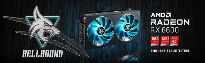 Placa de Vídeo RX6600 8gb - Powercolor HellHound ed. LIMITADA