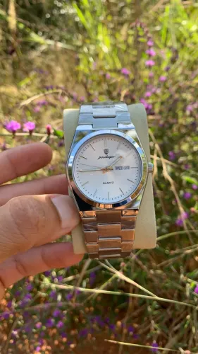Relógio Masculino Poedagar Aço Inox Luxo Elegante- Novo