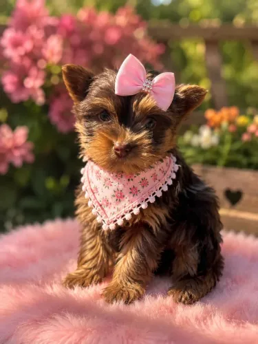 Super lindinha bebezinha de Yorkshire micro chocomerle FÊMEA