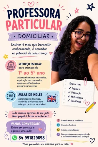 professora de reforço particular.