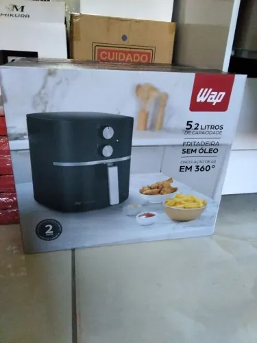 Fritadeira elétrica Airfryer grande de 5,2 litros de capacidade 