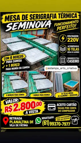 Mesa de serigrafia 