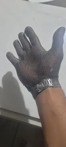 Luva de aço inox para açougueiro, peixeiro. 