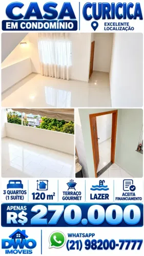 Imóvel para venda tem 120 metros quadrados com 3 quartos em Curicica - Rio de Janeiro - RJ