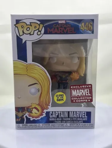 Funko Pop! Captain Marvel #446 Glow in the Dark Exclusive Marvel Collector Corps