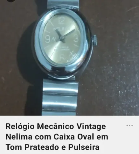 Relógio Nelima Vintage Mecânico de Corda Manual
