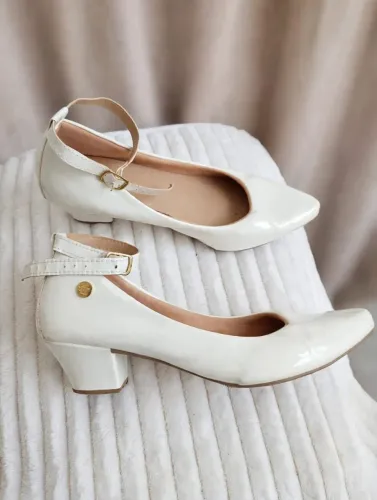 Scarpin Branco Baixo