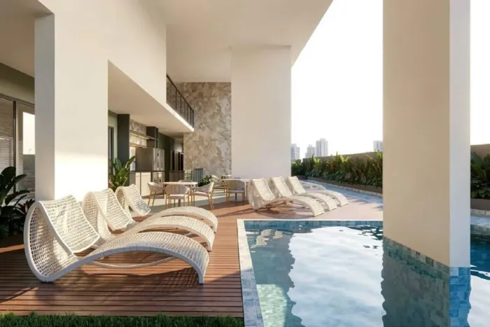 Maior studio do Bothanic: 37,57 m² com terraço, no Centro de Itajaí